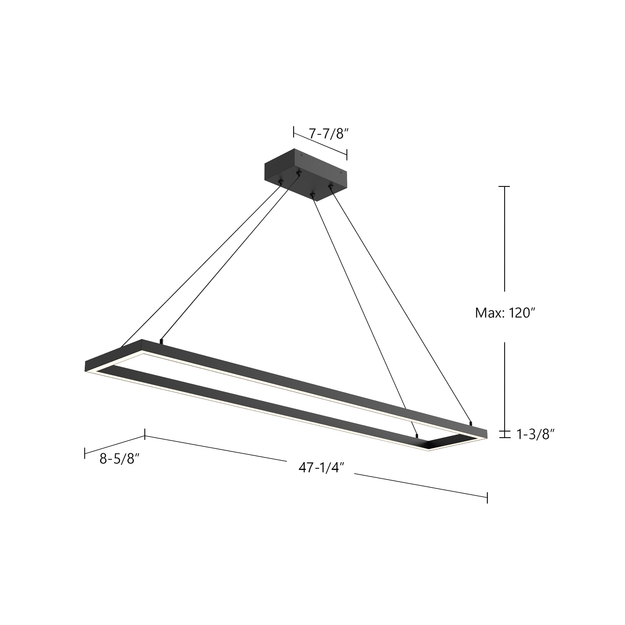 Kuzco Lighting PD88548-BK-UNV-010 Pendant, LED, Black