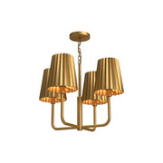 ALORA MOOD Lighting CH528423AG Plisse 23-in Chandelier, UL Listed, Aged Gold