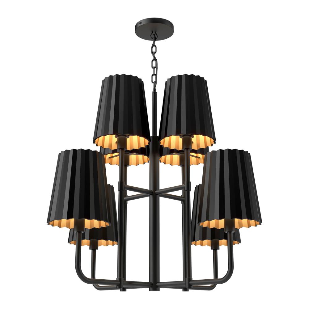 ALORA MOOD Lighting CH528830MB Chandeliers, 30-in, Matte Black