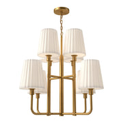 ALORA MOOD Lighting CH628830AGOP Chandeliers, Aged Gold/Opal Matte Glass