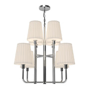 ALORA MOOD Lighting CH628830CHOP Chandeliers, 30-in, Chrome/Opal Matte Glass