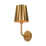 ALORA MOOD Lighting Plisse 7-in WV528007AG Wall/Vanity Light Fixture, UL Damp Rated, Aged Gold