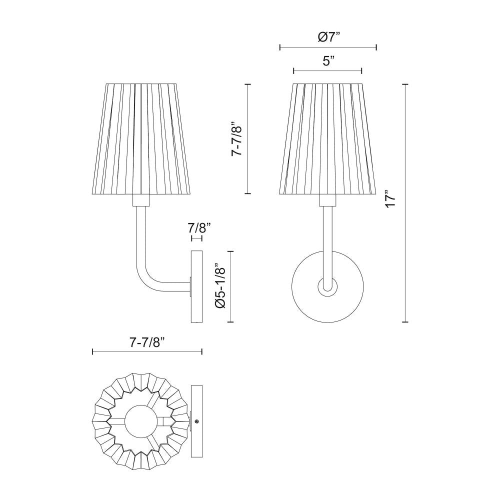 ALORA MOOD Lighting WV528007MB Wall/Vanity Light Fixture, UL Damp Rated, Matte Black