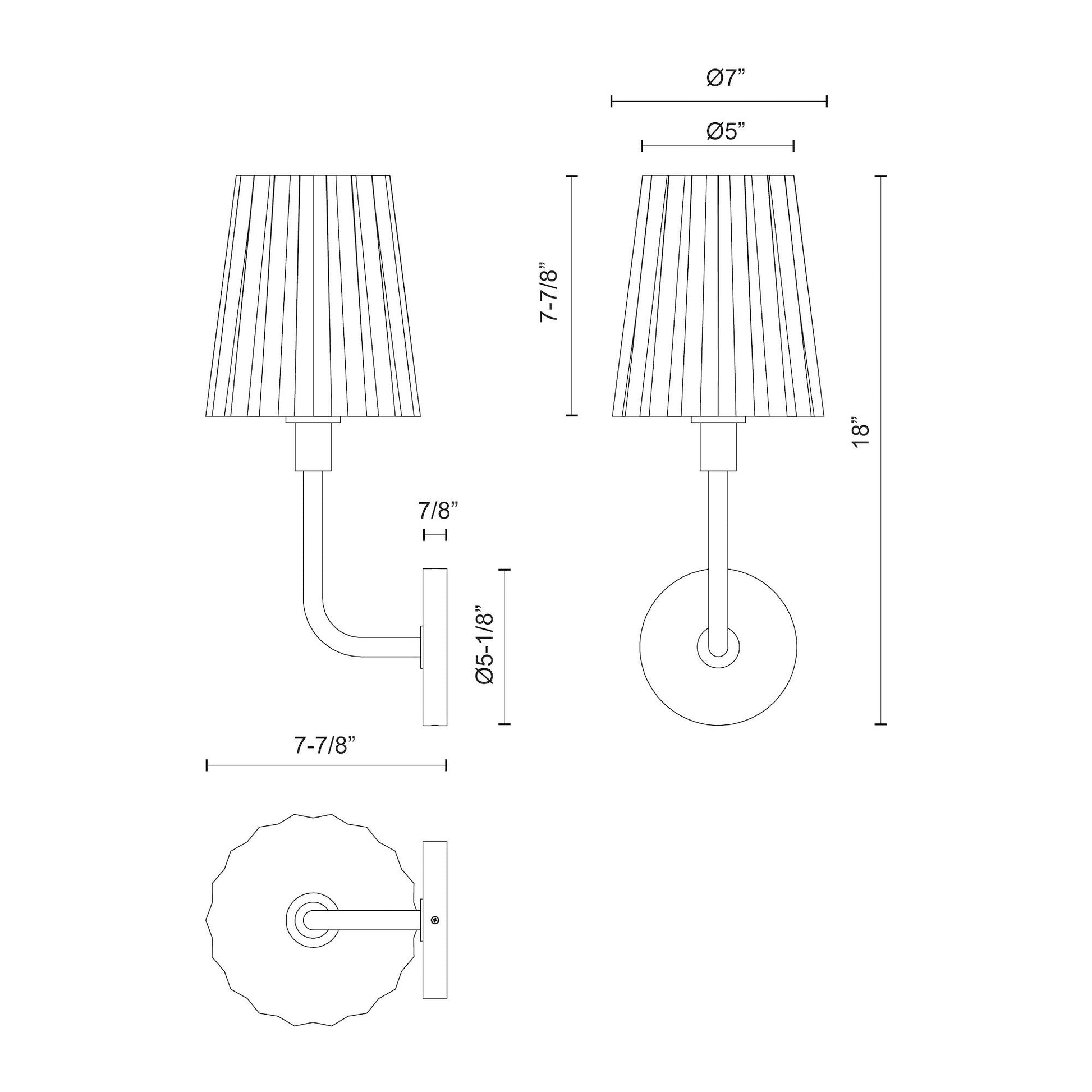 ALORA MOOD Lighting Plisse 7-in Chrome/Opal Matte Glass 1 Light Wall/Vanity Light Fixture, UL Damp Rated, Chrome/Opal Matte Glass