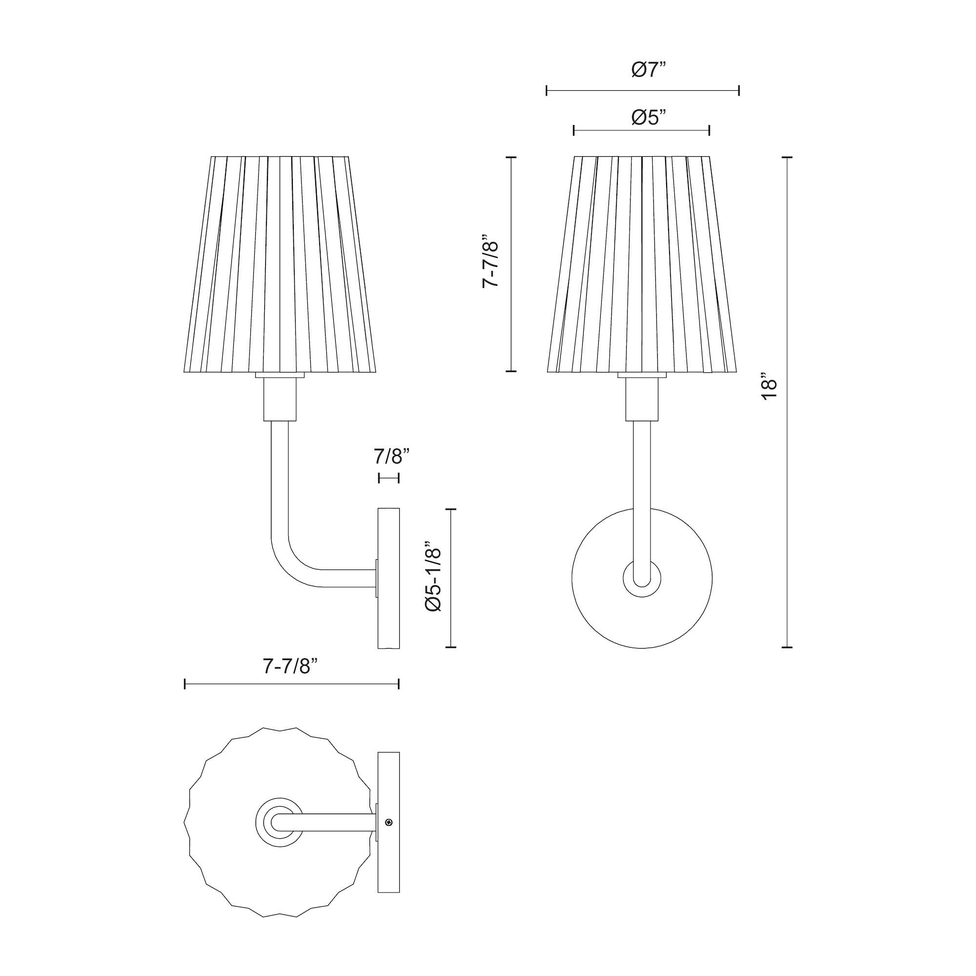 ALORA MOOD Lighting Plisse 7-in Chrome/Opal Matte Glass 1 Light Wall/Vanity Light Fixture, UL Damp Rated, Chrome/Opal Matte Glass