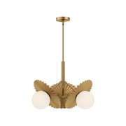 ALORA MOOD Lighting CH501322BGOP Chandeliers, Brushed Gold/Opal Glass