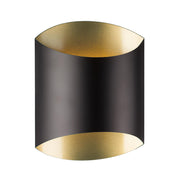 Kuzco Lighting 601471BK-LED Preston Wall Sconce, UL Damp Rated, Black
