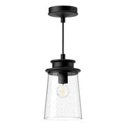ALORA MOOD Lighting EP533006BKCB Exterior Pendant, 1 Light, Clear Bubble Glass/Textured Black