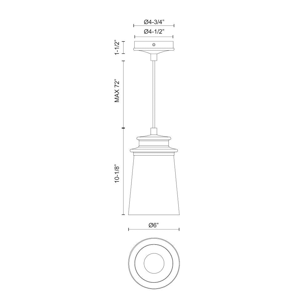 ALORA MOOD Lighting EP533006BKCB Exterior Pendant, 1 Light, Clear Bubble Glass/Textured Black