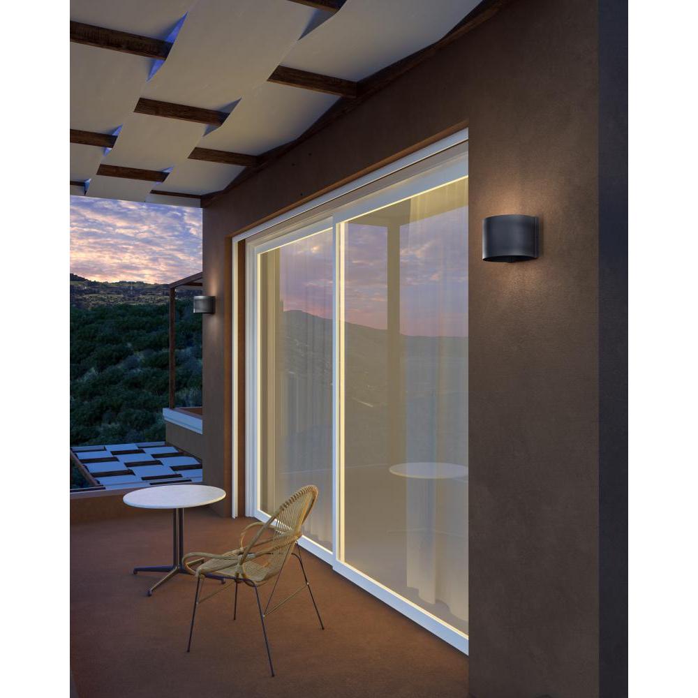 Kuzco Rene EW39506-BK-UNV LED Exterior Wall Sconce, UL Rated, Black