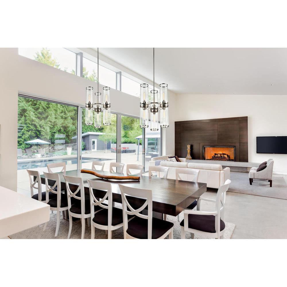 Alora Lighting REVOLVE II CH311633PNCG Chandelier Contemporary - Clear Glass Polished Nickel