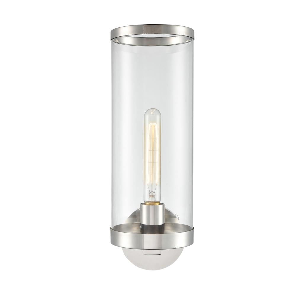 ALORA Lighting WV311601PNCG Vanity Light Fixture, UL Damp Rated, Polished Nickel