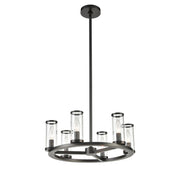 ALORA Lighting CH309006UBCG Chandeliers, Clear Glass/Urban Bronze