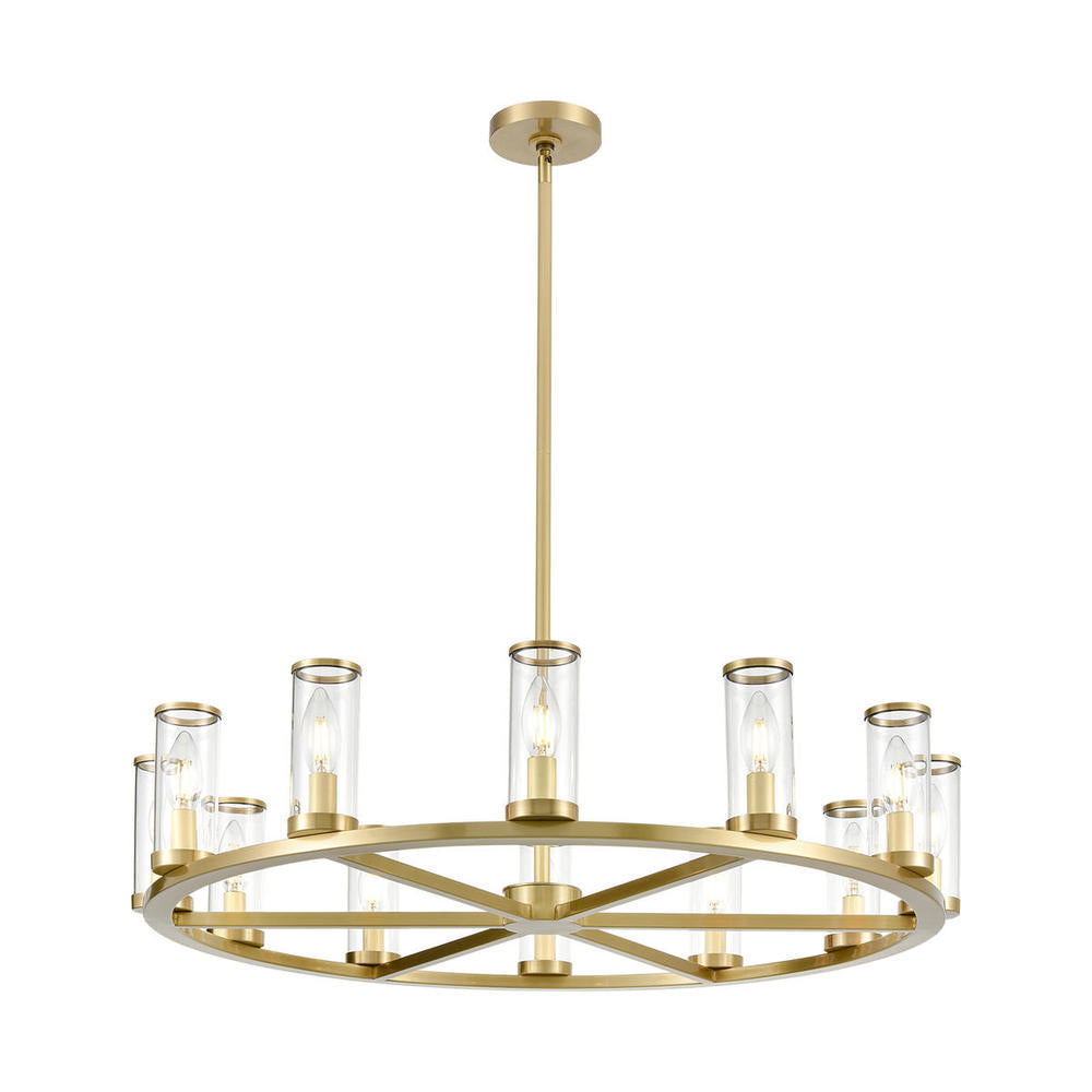 ALORA Lighting CH309012NBCG Chandeliers, 12 Lights, Clear Glass/Natural Brass