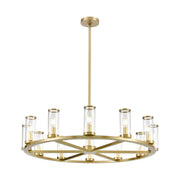 ALORA Lighting CH309012NBCG Chandeliers, 12 Lights, Clear Glass/Natural Brass
