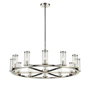 ALORA Lighting CH309012PNCG Revolve Chandelier, 12 Lights, Clear Glass/Polished Nickel