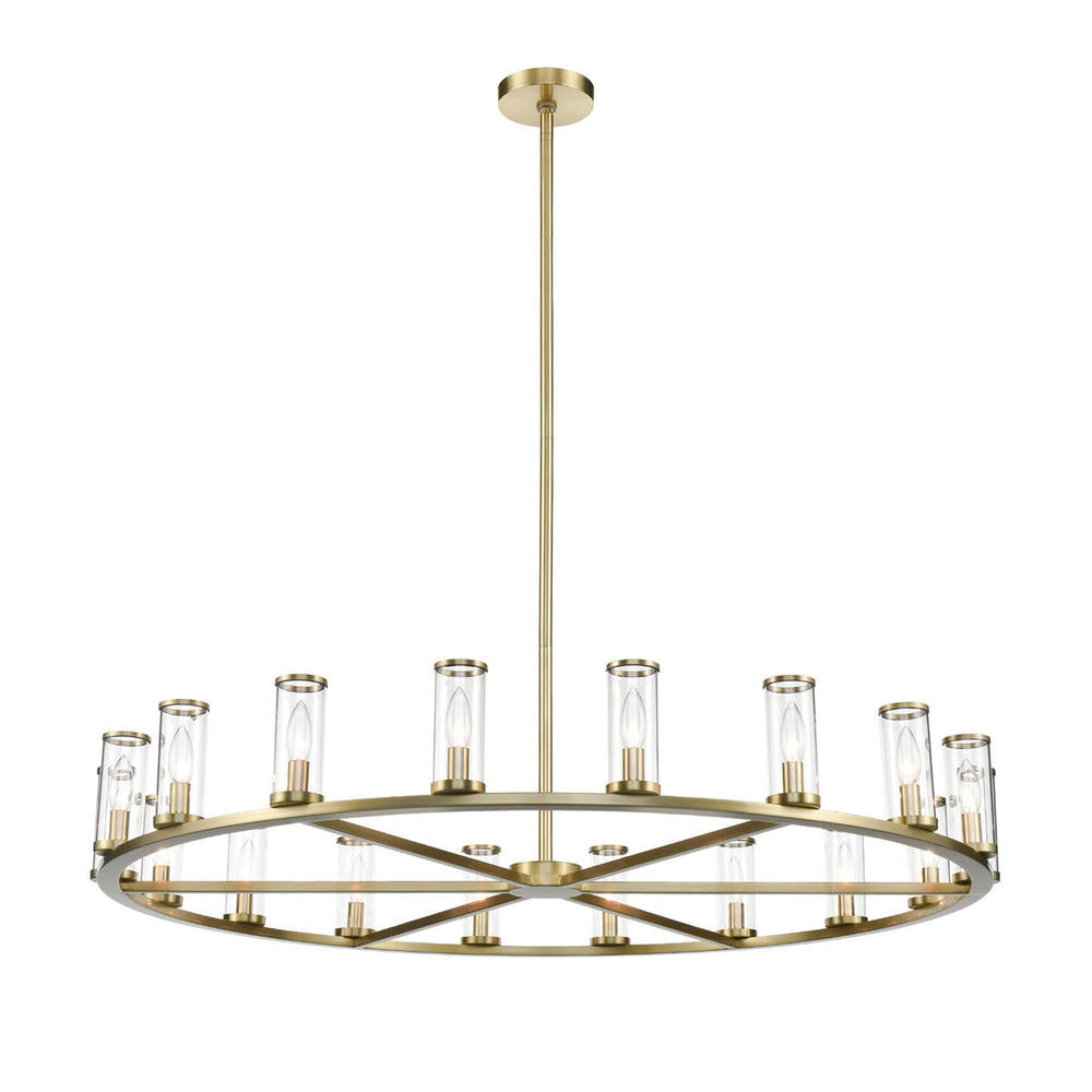 ALORA Lighting CH309018NBCG Chandelier, Clear Glass/Natural Brass, 18 Lights