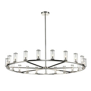 ALORA Lighting CH309021PNCG 21 Light Chandelier, UL Damp Rated, Clear Glass/Polished Nickel