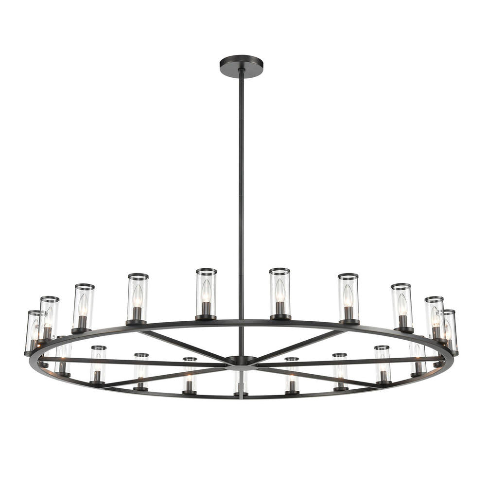 ALORA Lighting CH309021UBCG Revolve 21 Light Chandelier, UL Damp Rated, Clear Glass/Urban Bronze