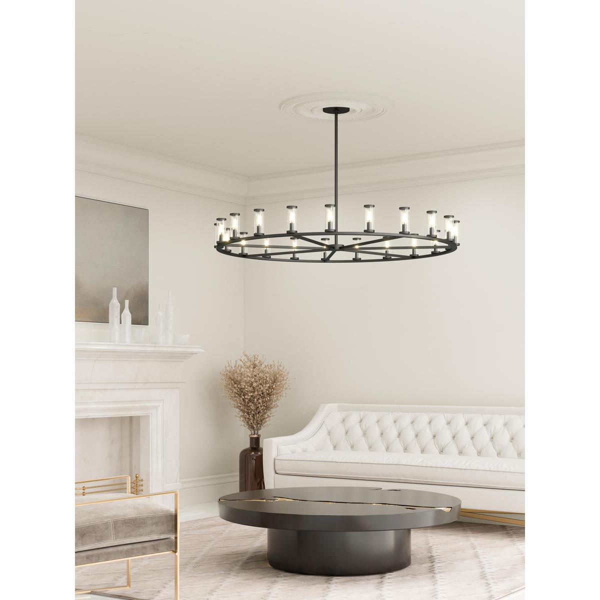 ALORA Lighting CH309021UBCG Revolve 21 Light Chandelier, UL Damp Rated, Clear Glass/Urban Bronze