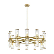 ALORA Lighting CH309024NBCG Chandeliers, Clear Glass/Natural Brass