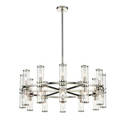 ALORA Lighting CH309024PNCG Chandelier, Clear Glass/Polished Nickel