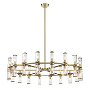 ALORA Lighting CH309036NBCG Chandeliers, UL Damp Rated, Clear Glass/Natural Brass