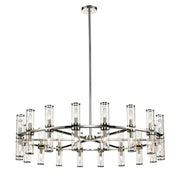 ALORA Lighting CH309036PNCG Revolve 36 Lights Chandelier, UL Listed, Clear Glass/Polished Nickel
