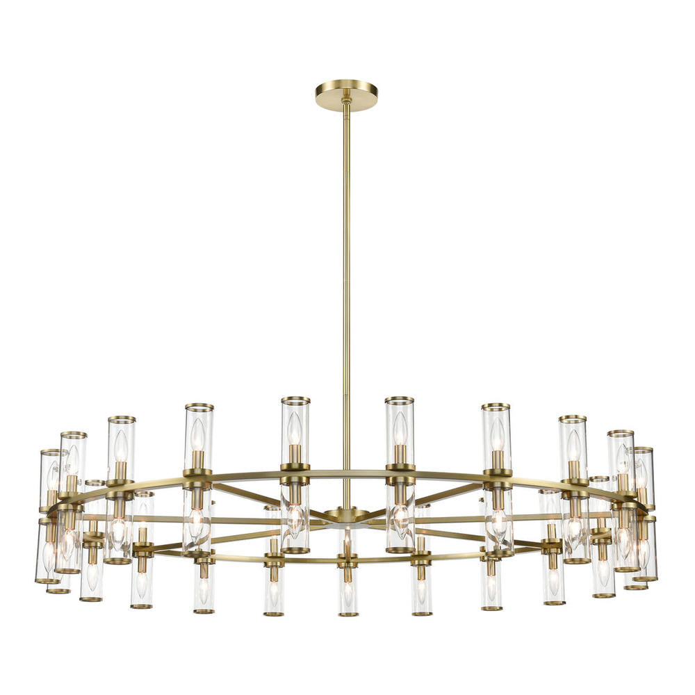 ALORA Lighting CH309042NBCG Chandeliers, Clear Glass/Natural Brass