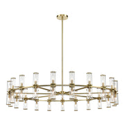 ALORA Lighting CH309042NBCG Chandeliers, Clear Glass/Natural Brass