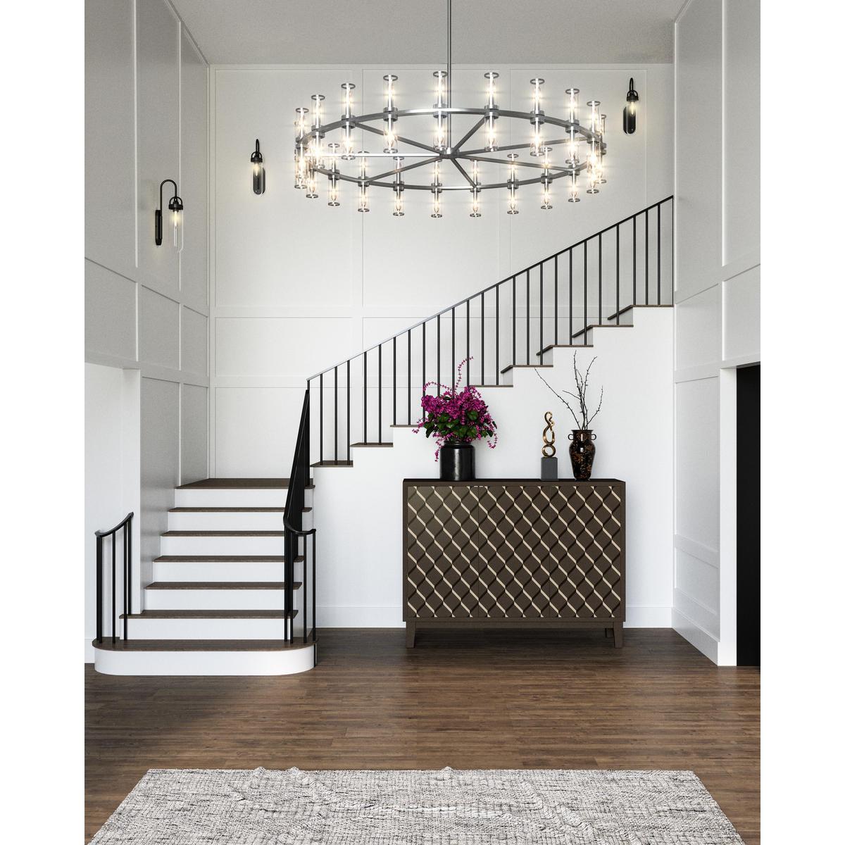 ALORA Lighting CH309042PNCG Chandeliers, Clear Glass/Polished Nickel