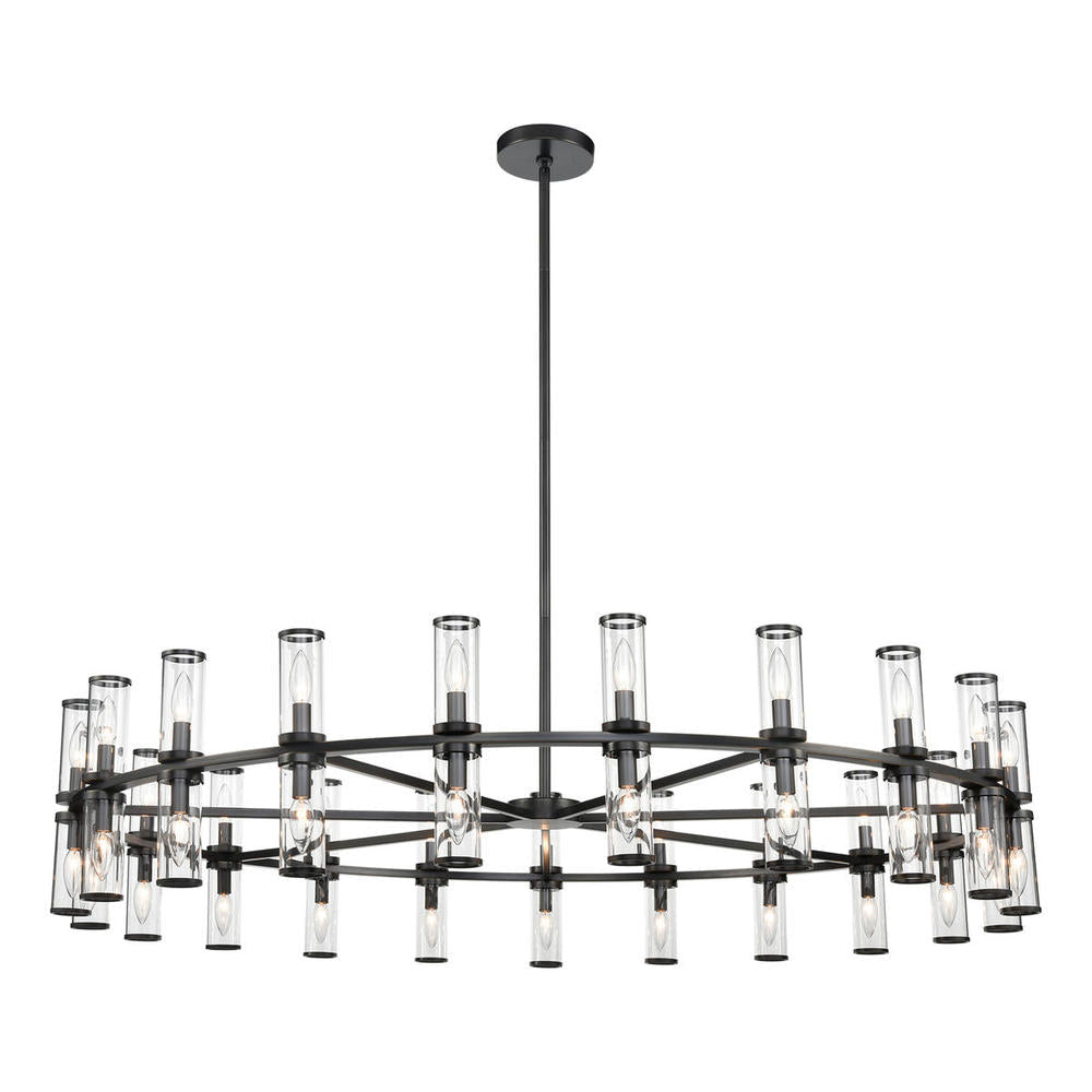 ALORA Lighting CH309042UBCG Chandeliers, Clear Glass/Urban Bronze