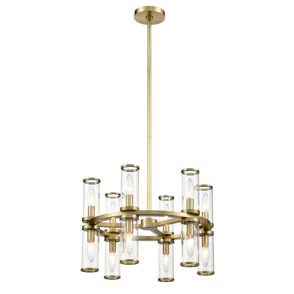 ALORA Lighting CH309066NBCG Chandeliers, Clear Glass/Natural Brass