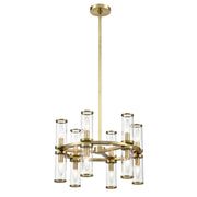 ALORA Lighting CH309066NBCG Chandeliers, Clear Glass/Natural Brass