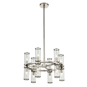 ALORA Lighting CH309066PNCG Chandelier, 12 Lights, Clear Glass/Polished Nickel