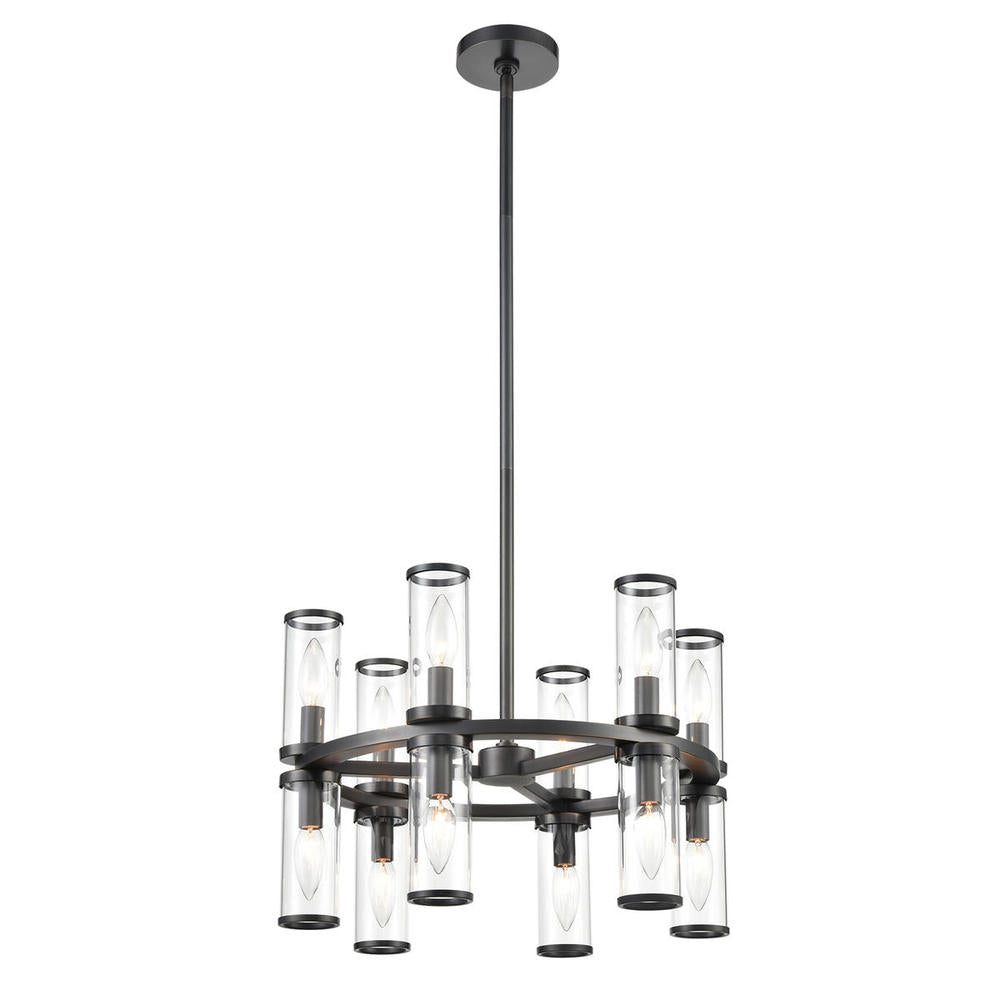 ALORA Lighting CH309066UBCG Chandelier, 12 Lights, Clear Glass/Urban Bronze