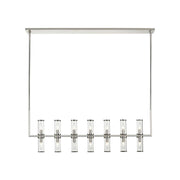 ALORA Lighting LP309077PNCG Linear Pendant, UL Damp Rated, Clear Glass/Polished Nickel