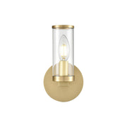 ALORA Lighting WV309001NBCG 1 Light Wall/Vanity Light Fixture, UL Damp Rated, Natural Brass