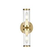 ALORA Lighting WV309002NBCG Wall/Vanity Light Fixture, UL Damp Rated, Natural Brass