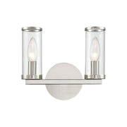 ALORA Lighting WV309022PNCG 2 Lights Wall/Vanity Fixture, UL Damp Rated, Polished Nickel