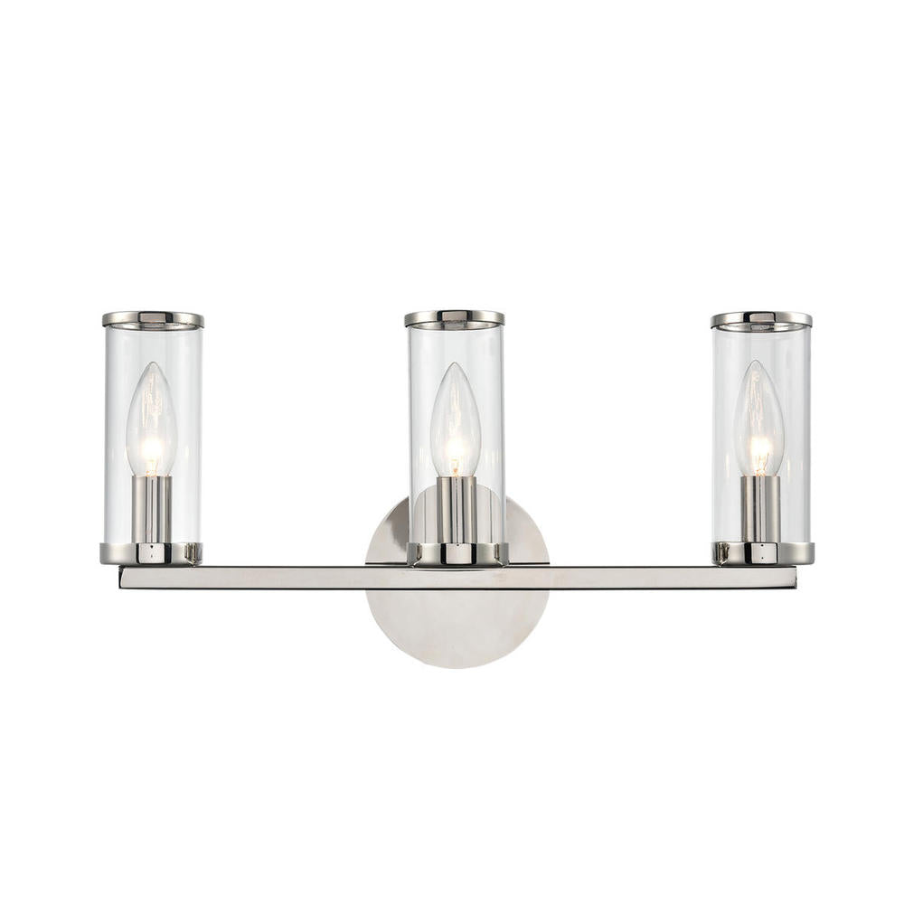 ALORA Lighting WV309033PNCG Wall/Vanity Lights, Clear Glass/Polished Nickel