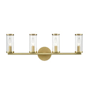 ALORA Lighting WV309044NBCG Wall/Vanity Lights, Clear Glass/Natural Brass