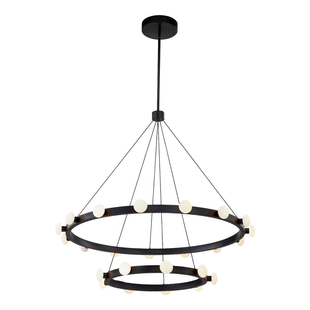 Kuzco Rezz CH63436-BK Chandelier, 36-in, LED, Black