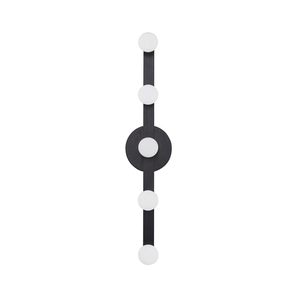 Kuzco Rezz WS63424-BK Wall Sconce, UL Damp Rated, Black