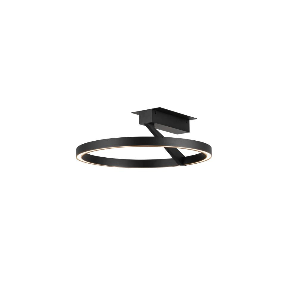 Kuzco Roda SF27716-BK-3WCCT-UNV Semi-Flush Mount, UL Damp Rated, Black