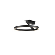 Kuzco Roda SF27716-BK-3WCCT-UNV Semi-Flush Mount, UL Damp Rated, Black