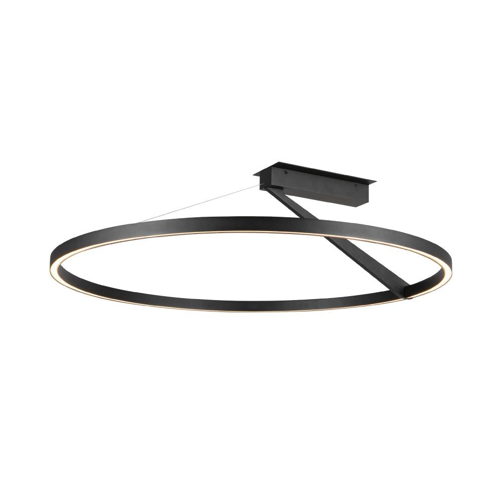 Kuzco Roda SF27731-BK-3WCCT-UNV Semi-Flush Mount, UL Damp Rated, Black