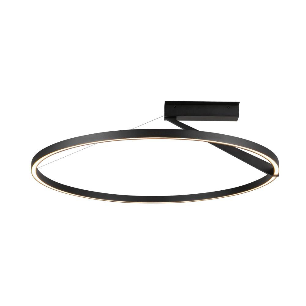 Kuzco Roda SF27731-BK-3WCCT-UNV Semi-Flush Mount, UL Damp Rated, Black