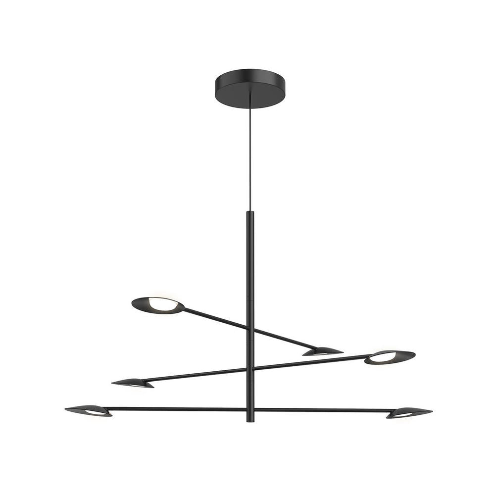 Kuzco Rotaire CH90136-BK Pendant Chandelier, LED, Black