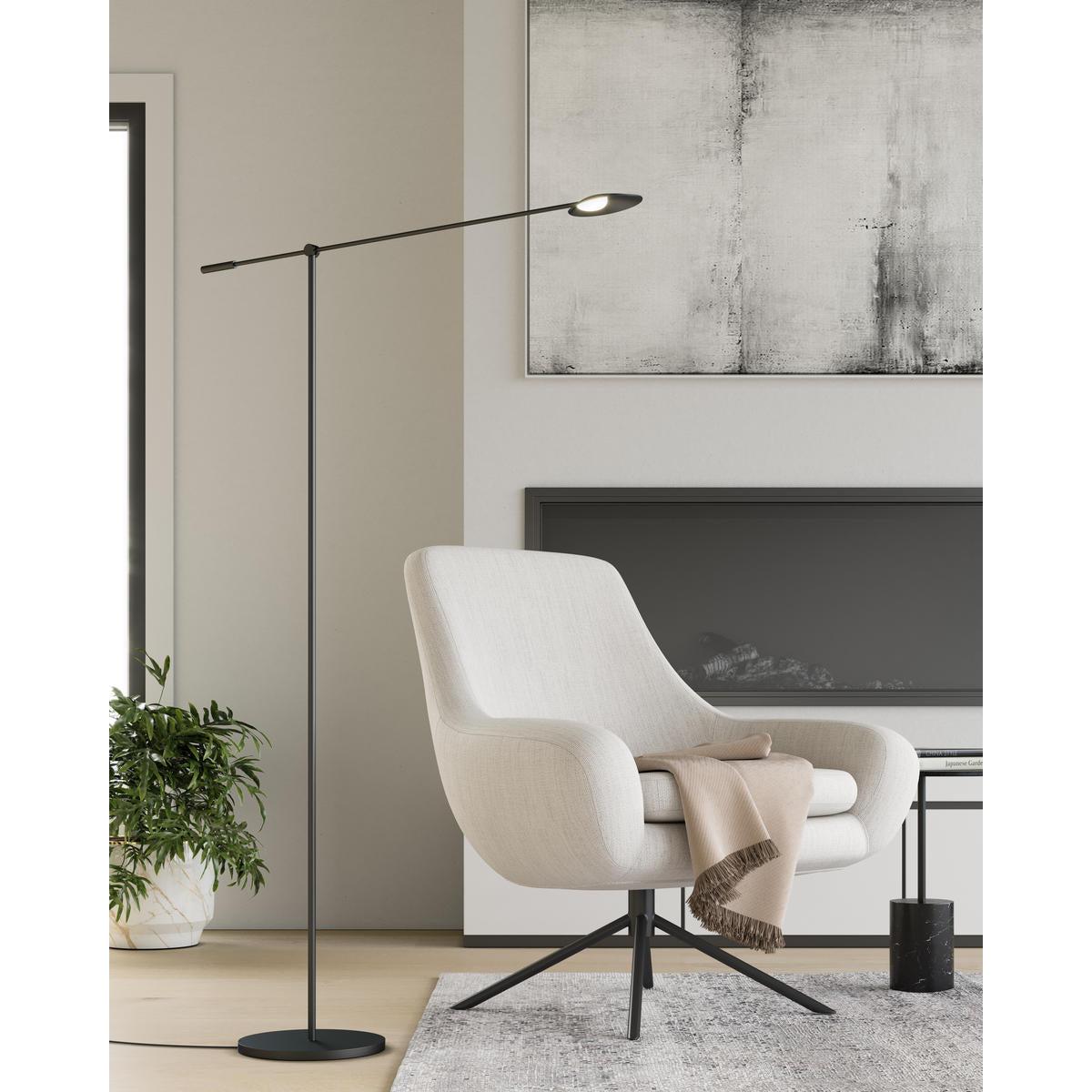 Kuzco Lighting FL90155-BK Rotaire Black LED Floor Lamp, Floor Lamps, Black